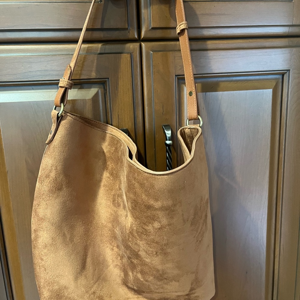 Old Navy  chestnut Suede Shoulder Bag